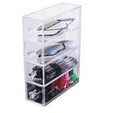 Acrylic Clear Jewelry Storage Organizer Drawer Cosmetics Glasses Holder