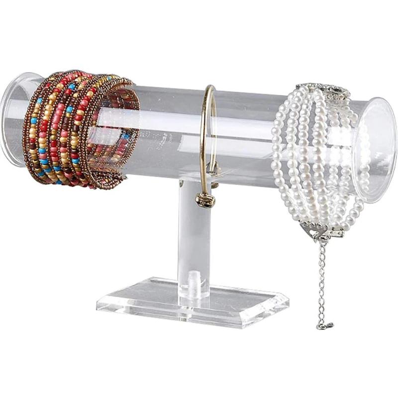 Acrylic Removable Bracelet Display Holder Stand 1 Tier Jewelry Rack