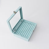 7 Slots Velvet Earring Storage Case Display Box Ring Organizer