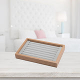 Wood Jewelry Trays Organizer - Earring Necklace Brooch Rings Cufflinks
