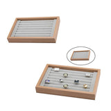 Wood Jewelry Trays Organizer - Earring Necklace Brooch Rings Cufflinks