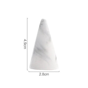 Marble Finger Cone Ring Holder Jewelry Display Stand