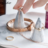 Marble Finger Cone Ring Holder Jewelry Display Stand