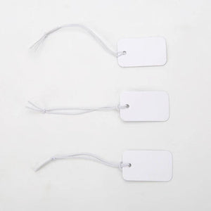 100pcs Paper Tags With Strings For Jewelry Packaging
