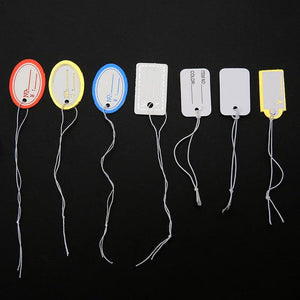 100pcs Paper Tags With Strings For Jewelry Packaging
