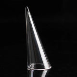 Clear Acrylic Solid Finger Cone Ring Stand Holder Showcase