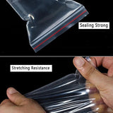100pcs Small Zip Lock Plastic Bags Transparent Jewelry Vacuum Storage Bag 0.12mm