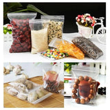 100pcs Small Zip Lock Plastic Bags Transparent Jewelry Vacuum Storage Bag 0.12mm