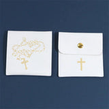Rosary Necklace Pouch with Cross Gift Bag