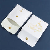 Rosary Necklace Pouch with Cross Gift Bag