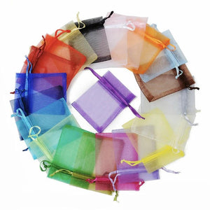 50pcs Organza Bags Jewelry Packaging Candy Wedding Pouches