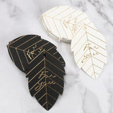 Leaf Shape Stamping Paper Cards Gift For You Party Present Wrapping Labels DIY