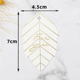 Leaf Shape Stamping Paper Cards Gift For You Party Present Wrapping Labels DIY