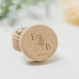 Personalized Wooden Wedding Ring Box Keepsake Proposal Holder