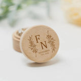 Personalized Wooden Wedding Ring Box Keepsake Proposal Holder
