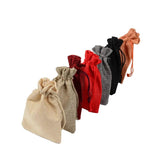 10Pcs/Lot Multi-Color Jewelry Gift Drawstring Bags Jute Ring Necklace Burlap Sto