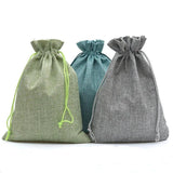10Pcs/Lot Multi-Color Jewelry Gift Drawstring Bags Jute Ring Necklace Burlap Sto