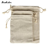 Beadtales 10pcs Burlap Jewelry Organizer Drawstring Bags