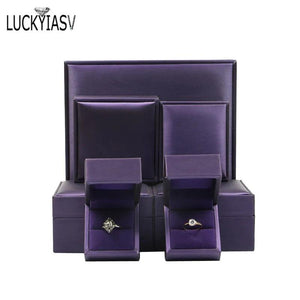 Brushed PU Leather Jewelry Box for Rings Necklaces Bracelets
