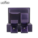 Brushed PU Leather Jewelry Box for Rings Necklaces Bracelets