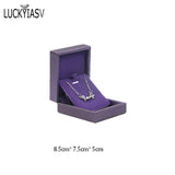 Brushed PU Leather Jewelry Box for Rings Necklaces Bracelets