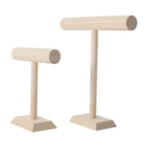 Wooden T Bar Jewelry Display Stand