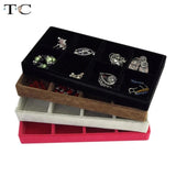 High Jewelry Display Velvet Tray Case for Earrings Rings