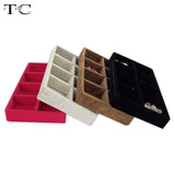 High Jewelry Display Velvet Tray Case for Earrings Rings