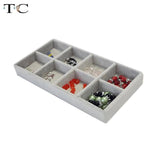 High Jewelry Display Velvet Tray Case for Earrings Rings