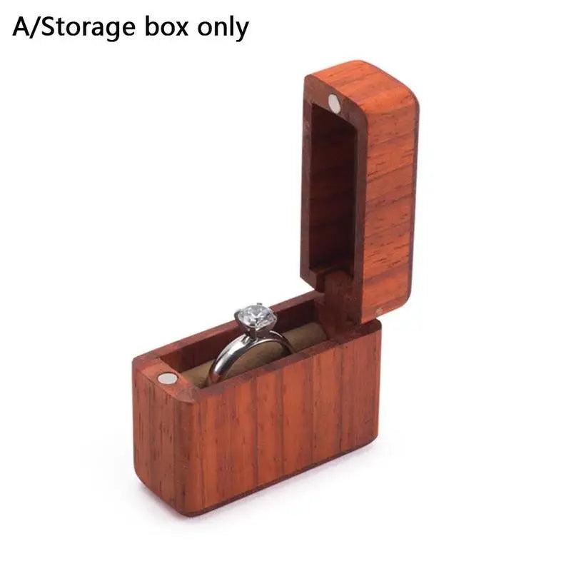 Vintage Walnut Ring Bearer Box Proposal Box