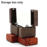 Vintage Walnut Ring Bearer Box Proposal Box