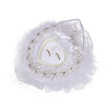 Sunflower Ring Cushion Heart Lace Box Pillow Wedding Ceremony Gift