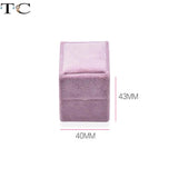 Velvet Single Ring Box Wedding Earrings Storage