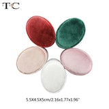Velvet Double Ring Box Oval Wedding Rings Jewelry Box