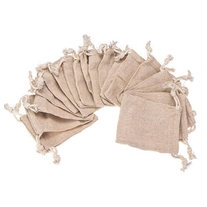 30Pcs/Lot Small Linen Drawstring Jewelry Gift Bags 10x8CM
