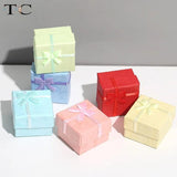 12pcs Jewelry Earrings Ring Gift Boxes 4*4*2.5cm Packaging Trinket Organizer