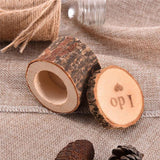Engraved Mr. & Mrs. Wooden Wedding Ring Box - Rustic Ring Holder