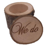 Engraved Mr. & Mrs. Wooden Wedding Ring Box - Rustic Ring Holder