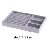 Velvet Jewelry Ring Display Box Organizer