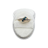 Oval Velvet Ring Box Double Ring Display Holder with Detachable Lid