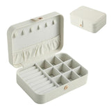 Double Layer Jewelry Box Travel Leather Organizer