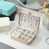 Double Layer Jewelry Box Travel Leather Organizer