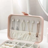 Double Layer Jewelry Box Travel Leather Organizer