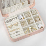 Double Layer Jewelry Box Travel Leather Organizer