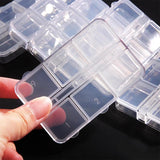 2PCS 6 Slot Transparent Plastic Box Small Storage Case Beads Jewelry Organizer