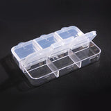 2PCS 6 Slot Transparent Plastic Box Small Storage Case Beads Jewelry Organizer