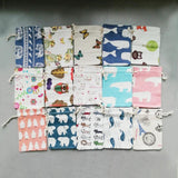 10pcs Small Cloth Drawstring Bags Jewelry Packaging Sack Jute Display Storage