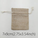 10pcs Ribbon Jute Cloth Storage Gift Bags Linen Sack Pouch for Jewelry DIY