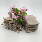 10pcs Ribbon Jute Cloth Storage Gift Bags Linen Sack Pouch for Jewelry DIY