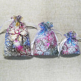 50pcs Colorful Drawstring Organza Bags Jewelry Packaging Wedding Gift Bag Pouch